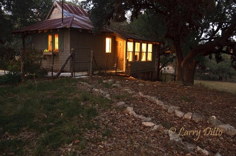 Not the gingerbread house; one of our photographers stayed in this cottage near to the main ranch house and has a living room, bedroom, kitchen and bath.