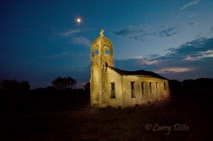 Old church near San Isidro, Texas