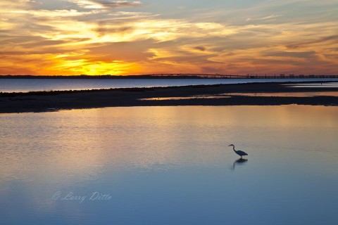 Sunset from Goose Island State Park.