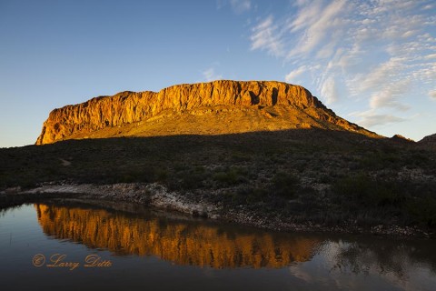 Christmas Mountains, west Texas at sunset.