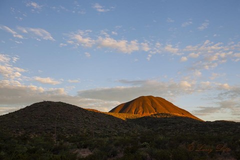 Christmas Mountains, west Texas at sunset