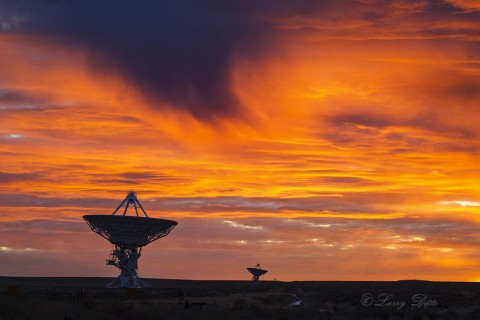 At the end of the day, an incredible New Mexico sunset painted the sky red and orange.
