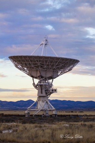 Each of the 27 dishes is 82' across and weighs 100 tons.  They peer into deep space to gather information on forming stars, black holes and galaxies.