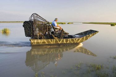 Ken Nolte lives in Port Mansfield, Texas. On weekends he fishes and explores the bays and tidal flats in his airboat. The boat offers access to great fishing areas that can't be reached in other bay boats.