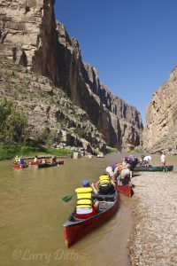 Canoeing Santa Elena Canyon, Big Bend National Park, Texas, July