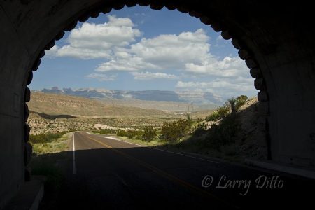 Tunnel near Boquillas canyon in Big Bend National Park, Texas, July
