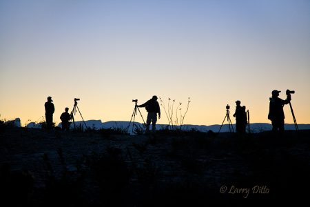 Photographers at sunrise in Big Bend National Park, Texas