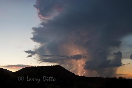 Big Bend National Park lightning storm, July