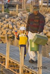 Father & son ready for some fishing.
