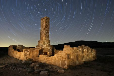 Fort Lancaster, Texas and star trails