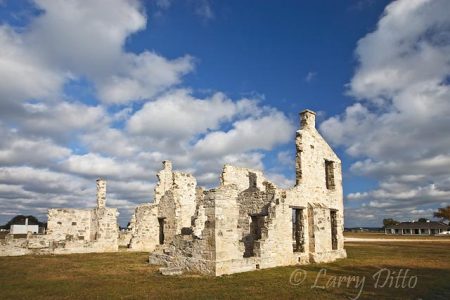 Commander's Quarters at historic Fort McKavett, west of Menard, Texas