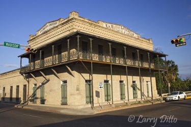 The La Nueva Libertad building historic site in Brownsville, Texas was built by the Cueto family in 1893.