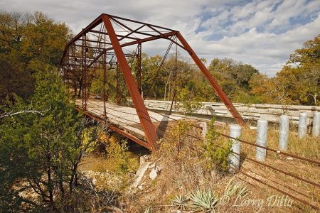 Bridge on the Lampasas River near Lampasas, Texas, autumn