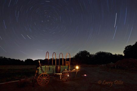 Night fall at the chuck wagon
