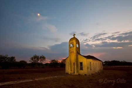 Old church near San Isidro, Texas