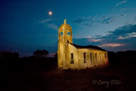 Old church near San Isidro, Texas