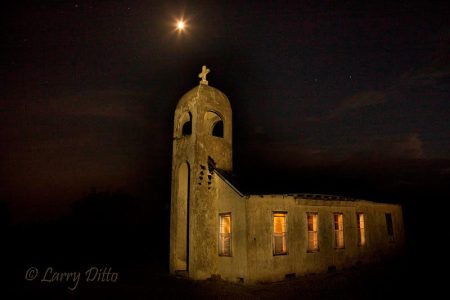 Old church near San Isidro, Texas