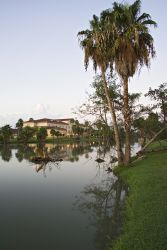 Sunrise on one of Brownsville's resacas (oxbow of the Rio Grande). Many residences and businesses enjoy a scenic location on a resaca. There are so many old river channels throughout the city it could be the Venice of Texas.
