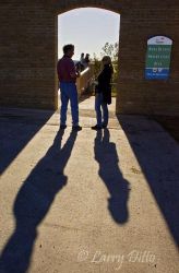 Danny and Susan Hoehne of Harlingen headed through the brick archway to the birding platform at the Roma Bluffs World Birding Center on the Rio Grande in Roma, Texas