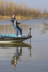 Fisherman with large bass from Lake Arrowhead, Texas.