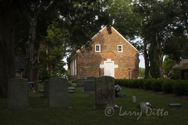 Historic, Bath, North Carolina. St. Thomas Episcopal Church constructed in ca. 1709, cemetary on the church grounds.