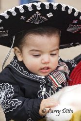baby Daniel Cerna in Charro costume at Charro Days Festival, Brownsville, Texas.