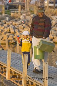 Father & son ready for some fishing.