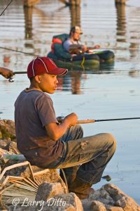 Bank fishing on Lake Arrowhead.
